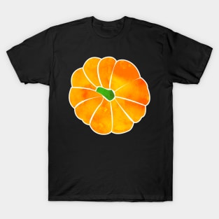 Watercolor Pumpkin Halloween Top View T-Shirt